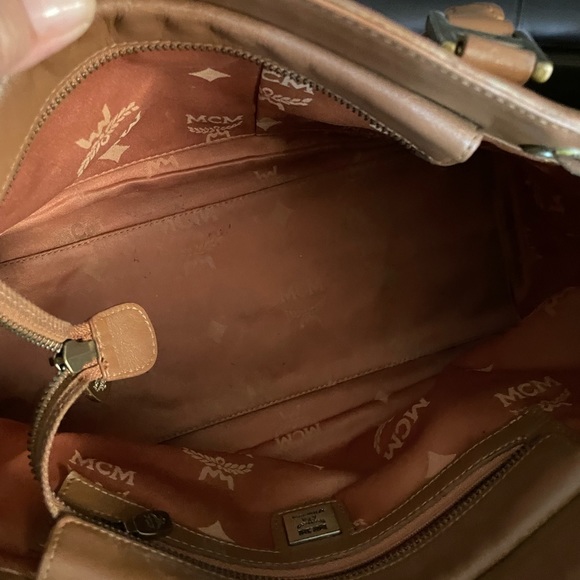MCM Monogram Shoulder Bag in Cognac - Picture 10 of 11